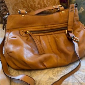 Brown leather Dakota purse